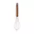 Batedor de Claras de Silicone Com Cabo de Madeira - Creme