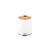 Lixeira Com Pedal e Tampa de Bambu Soft 5 Lts - Branco