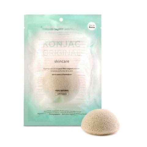 Esponja Facial con Fina Arcilla Verde Francesa Natural -PIEL MIXTA-