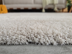 Tapete Shaggy Microfibra Bege na internet