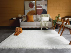 Tapete Shaggy Microfibra Creme - comprar online