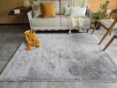 Tapete Shaggy Microfibra Cinza - comprar online