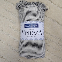 Manta Veneza para Sofá 140x230 Preto e Branco