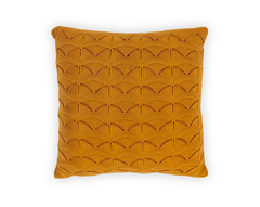 Capa Tricot para Almofada 45x45cm Mostarda