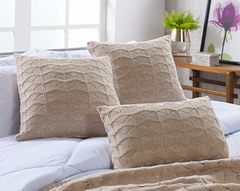 Conjunto Decoração em Tricot Areia - comprar online