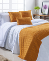 Peseira Tricot para Cama 230x70cm Mostarda