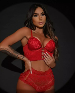 Mini Corselete L'Amour com Lacradora - Su Saly Lingerie