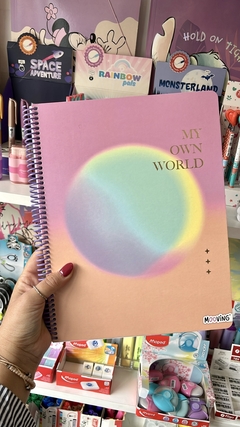 Cuaderno Línea Pastel “My Own World” - Universitario A4 80 hojas rayadas - Mooving-
