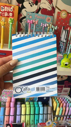 Block Anotador de Bolsillo A6 Hojas Rayadas -Alfa-