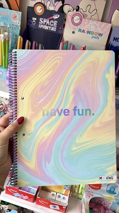 Cuaderno “Have Fun” Pastel -Universitarios A4 80 Hojas Rayadas - Mooving-