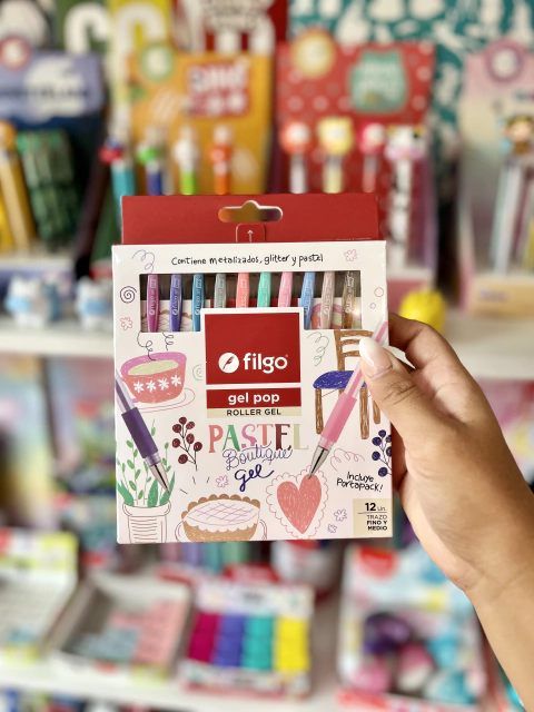 Roller Gel Pop Pastel Boutique X 12 - Filgo-
