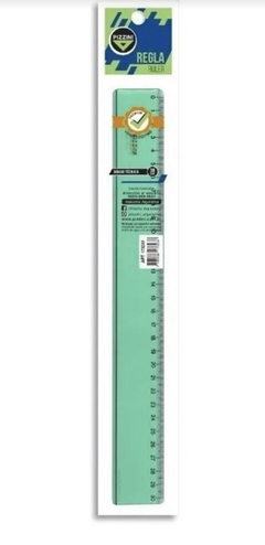 Regla Técnica Pizzini 30 cm. Verde transparente Biselada
