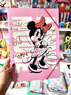 Carpeta Oficio Minnie Mouse 3 solapas c/elástico - Mooving- - comprar online