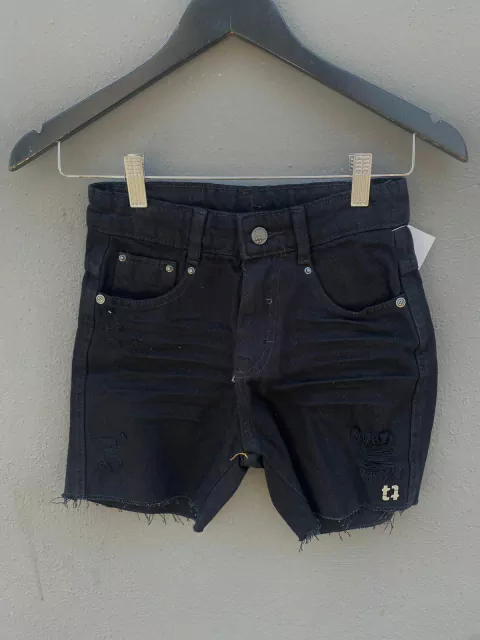 Bermuda titular kids black iron plate tt - PRETO AMASSAD. RASGADO