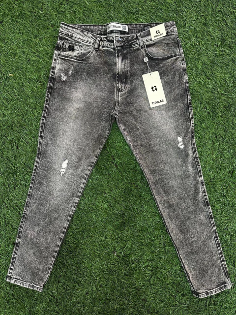 CALÇA JEANS CINZA BASICA PLUS SIZE - CINZA U. RASGADO - comprar online