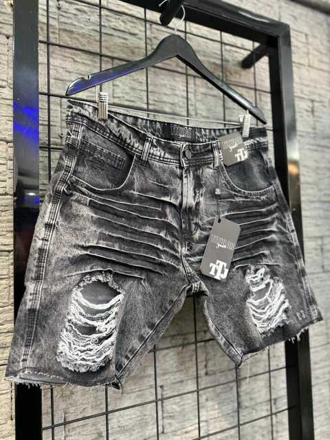 BERMUDA JEANS CINZA MANCHA A. - CINZA MANCHA. A. RASG - comprar online