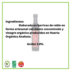 Vinagre de uva tinta orgánico "Anahata" 500 ml - comprar online