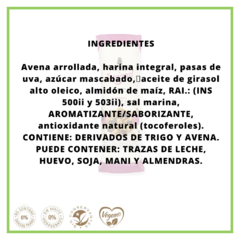 Galletitas integrales de avena y pasas de uva "Cachafaz" - 225 grs - comprar online
