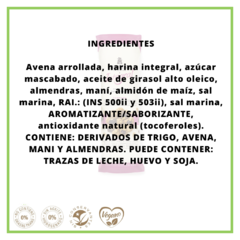 Galletitas integrales de granola, avena, almendras y maní "Cachafaz" - 225 grs - comprar online