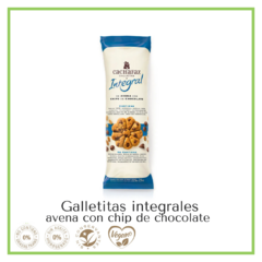 Galletitas integrales de avena con chips de chocolate "Cachafaz" 225 gr
