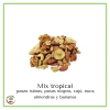 Mix tropical de frutos secos ( pasas rubias, pasas negras, cajú, nuez, almendras, bananas ) - 100 grs - fraccionado