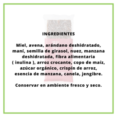 Barrita de cereal de manzana y arándanos "Muecas" - 45 grs - comprar online
