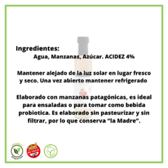 Vinagre de sidra de manzana orgánico "Pampa Gourmet" 250 ml - Los Teros Eco Huerta