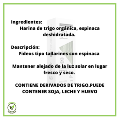 Pasta organica tallarin con espinaca "Pampa Gourmet" 500 grs en internet