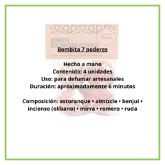Bombita defumación activada - 7 poderes "Sagrada Madre" - comprar online