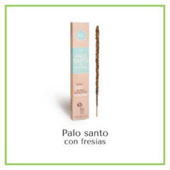 Sahumerio palo santo "Sagrada Madre" con fresias