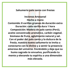 Sahumerio palo santo "Sagrada Madre" con fresias - comprar online
