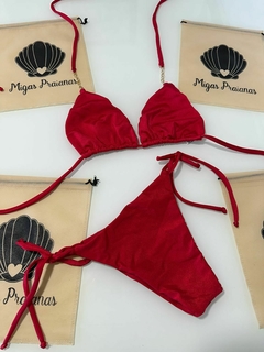 Biquíni cortininha móvel vermelho glow na internet