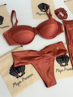 Biquíni meia taça marrom glow