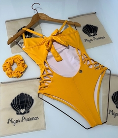 Maiô meia taça amarelo mostarda - comprar online