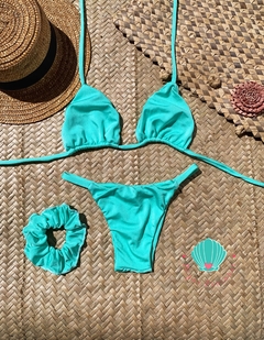 Biquíni cortininha móvel verde água glow