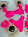 Biquíni meia taça rosa neon glow