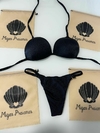 Biquíni cortininha (bojo encapado) preto glow - comprar online