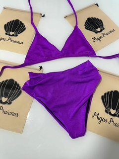 Biquíni cortininha fixa roxo glow - comprar online