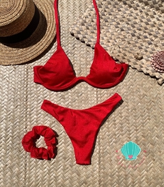 Biquíni aro inteiro vermelho glow