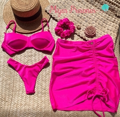 Kit moda praia pink glow
