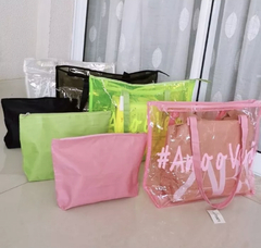 Bolsa de praia verde limão