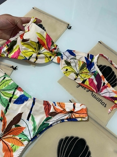 Biquíni meia taça estampado - Migas Praianas