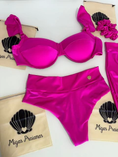 Biquíni meia taça pink glow