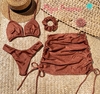 Kit moda praia marrom glow