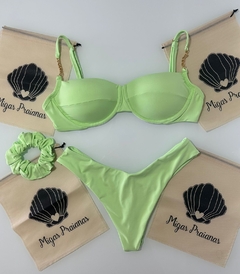 Biquíni meia taça maçã verde