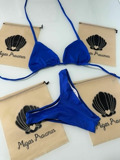 Biquíni cortininha móvel azul royal na internet