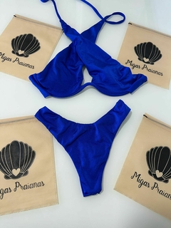 Biquíni luxo com aro Azul royal glow - comprar online