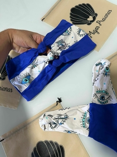 Biquíni Trancoso olho grego / azul royal na internet