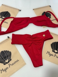 Biquíni meia taça vermelho glow na internet