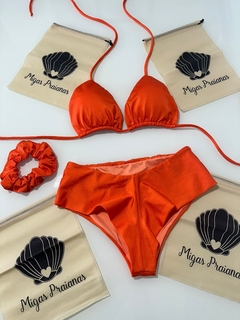 Biquíni cortininha móvel laranja glow - comprar online